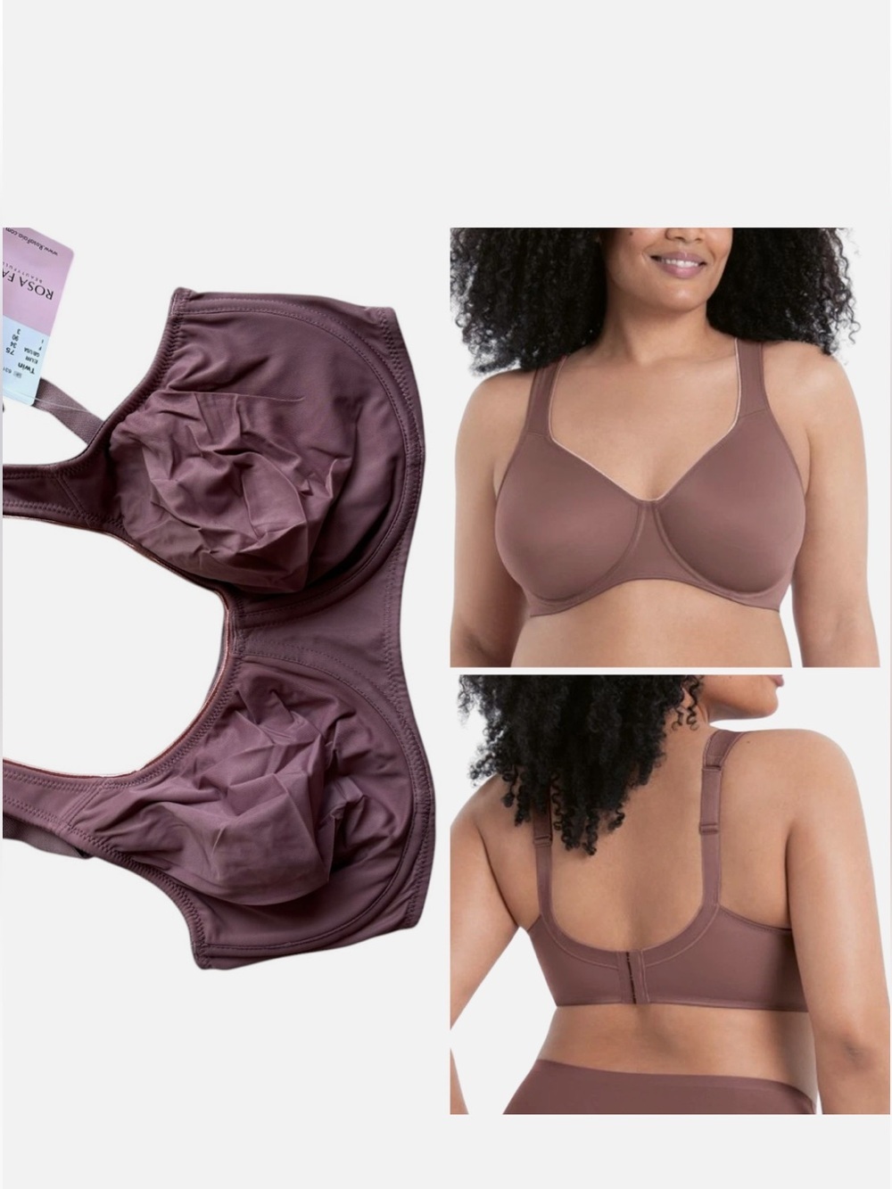 Rosa Faia by Anita Women's Twin Seamless Underwire Bra Berry 34F